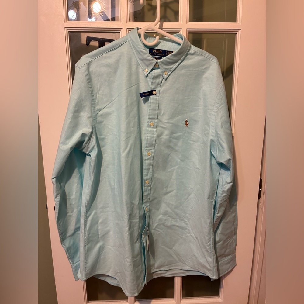 Polo Ralph Lauren Button-Down Shirt in Light Aqua NWT